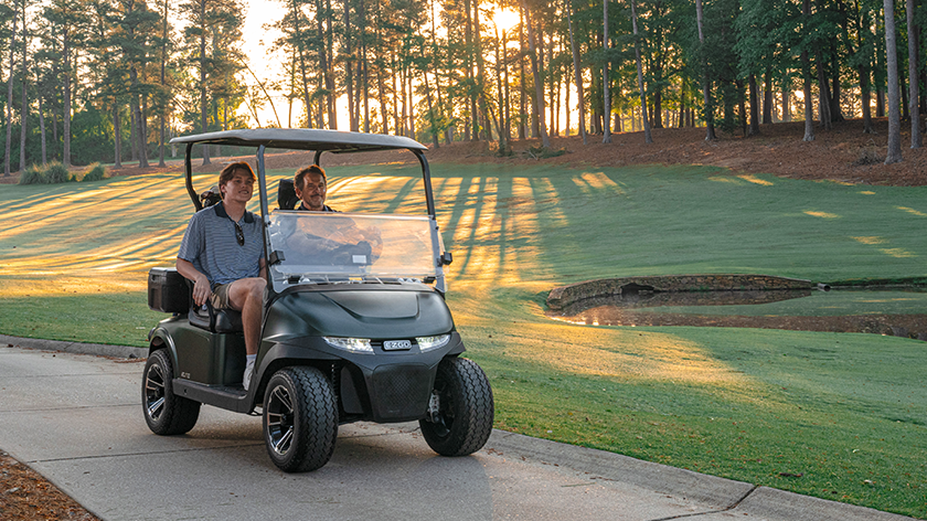 RXV 2 on the cart path on a golf course