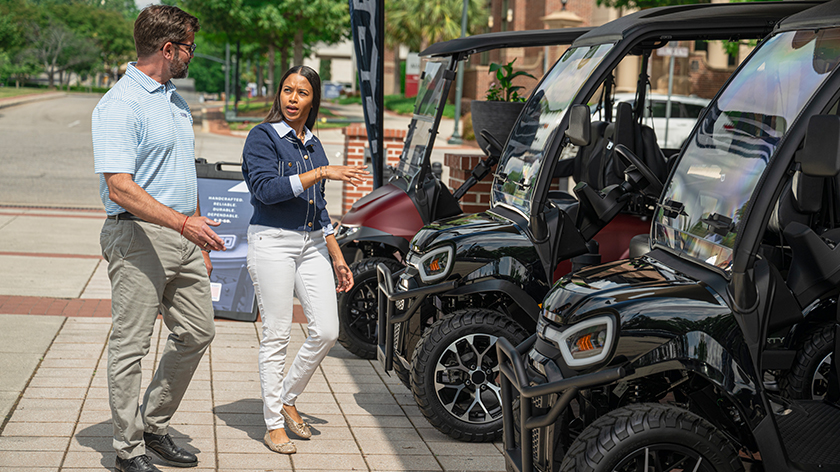 E-Z-GO dealer satisfaction with a customer leaving an E-Z-GO authorized dealership