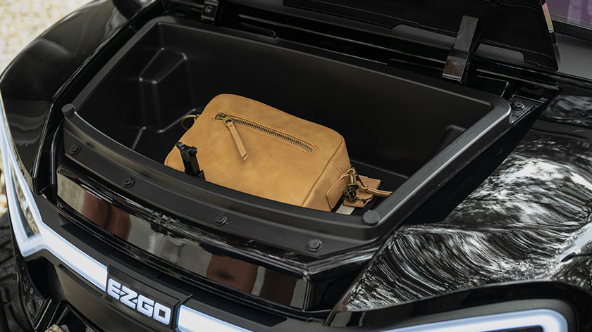 Front storage on the E-Z-GO Liberty series