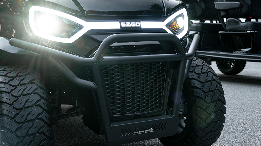 E-Z-GO LED premium headlights color changing ability