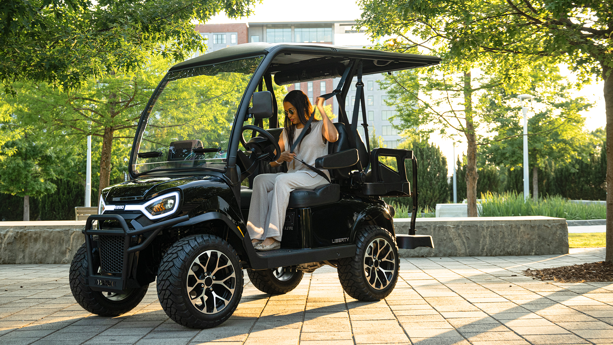 E-Z-GO Liberty 4 with 2 forward, 2 backward seats electric or gas golf cart