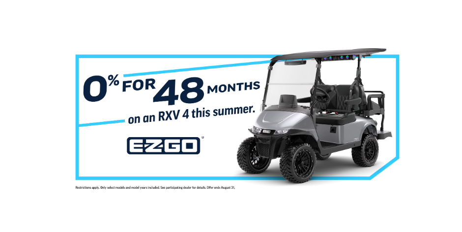 E-Z-GO RXV 2 and RXV 4 Promotional Offer 